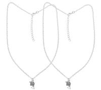 Operitacx 2 Stück Coole Halskette mit Waldhorn Anhänger aus Metall für Damen und Herren Leichte Silberne Musik Accessoires als Stilvolles Geschenk für Musikliebhaber