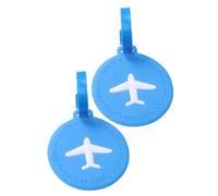 Operitacx 2 Stück Reisegepäckanhänger aus Silikon mit Flugzeugmotiven Auffällige Kofferanhänger für Leicht Erkennbare Kofferetiketten zum Reisen