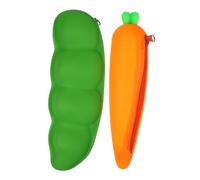 Operitacx 2 Stück Teiliges Silikon Federmäppchen Große Kapazität Stiftetui für Schule und Büro Multifunktional als Kosmetiktasche Robustes Wiederverwendbares Material Farblich Assortiert