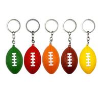 Operitacx 5stücke Teiliges Rugby Schlüsselanhänger Bunte Rugby Fans Souvenirs für Taschen und Geschenke als Sportbegeisterte Geschenkaccessoire