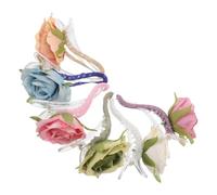 Operitacx 6 Stück Haarspange mit Blume Rosen Duckbill Clip aus Kunststoff und Stoff Realistische Blumenoptik 6 Farben für Damen und Mädchen für Abschlussball und Hochzeit