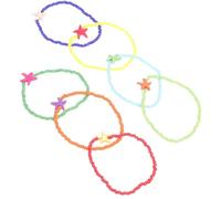 Operitacx 7 Stück Boho Armband mit Seestern Charme Handgewebt aus Bunten Perlen Modischer Armschmuck für Damen und Mädchen Passend für Sommerfest und Strand