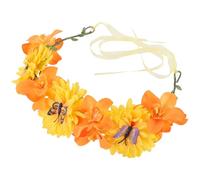 Operitacx Boho Blumenkranz Haarband mit Realistischen Künstlichen Blumen Stoff nicht Leicht zu Tragen für Mädchen und Frauen für Urlaub und Fotoshooting
