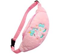 Operitacx Einhorn Bauchtasche für Mädchen aus Weichem Plüsch Niedliche Gürteltasche mit Flauschiger Oberfläche für Ausflüge und Wochenenden
