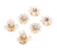 Operitacx Elegante Damenmanschettenknöpfe Leicht und Abnehmbar 3 mit Blumenmuster aus Legierung und Strass für Täglichen Gebrauch und Formelle Anlässe