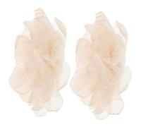 Operitacx Elegante High Heel Blumen Schuhclips aus Feinem Gazestoff mit Abnehmbarer Schnalle für Damen Modische Schuhaccessoires für Hochzeiten und Alltag
