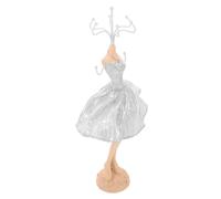 Operitacx Eleganter Schmuckständer mit Kompakter Gummi und Stoffkonstruktion Platzsparend und Stilvoll für Ohrringe und Halsketten für Besondere Anlässe und