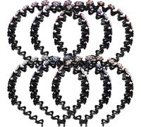 Operitacx Haarreifen mit Strassblumen Design 6 Stück, elegantes Stirnband für Damen, leicht, nicht leicht zu verformen, farbbeständig, passend für Festival und Weihnachten