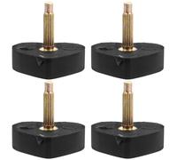 Operitacx Herzförmige Fersenkappenstifte zur Schuhreparatur für High Heels 2 Paar Schwarz Pvc Einfache und Geräuscharme Ersatzabsatzkappen für Damen