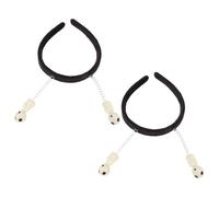 Operitacx Leuchtendes Weltraum Stirnband mit Niedlichen Antennen Elastisches Party Haarband für Halloween Cosplay und Fotografie 2 Stück