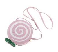 Operitacx Lollipop Umhängetasche aus Pu Leder Kleine Runde Mädchen Schultertasche Modisch Verarbeitung für Alltag und Strand