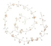 Operitacx Perlengürtel für Brautkleid mit Handgefertigten Perlen und Blumen Goldfarbener Blumengürtel aus Kupferdraht und Kunststoff Langlebig und Verblassend für Hochzeit und Braut