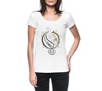 Opeth Damen Weiß T-Shirt Kurzarm Women's White T-Shirt