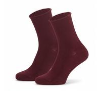 Opi and Max 3 oder 12 Paar Diabetikersocken ohne Gummi - Rollrand Socken aus 98% Bio-Baumwolle, GOTS-zertifiziert - Bequeme, atmungsaktive Baumwollsocken für Damen & Herren Burgunderrot 36-40