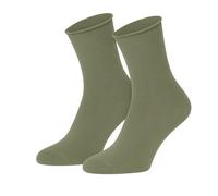 Opi and Max 3 oder 12 Paar Diabetikersocken ohne Gummi - Rollrand Socken aus 98% Bio-Baumwolle, GOTS-zertifiziert - Bequeme, atmungsaktive Baumwollsocken für Damen & Herren Olivgrün 36-40