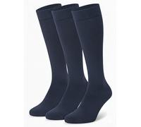 Opi and Max 3 oder 12 Paar Kniestrümpfe aus 98% Bio-Baumwolle GOTS zertifizierte Navy Blau 36-40