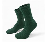 Opi and Max 3 oder 12 Paar Norweger Rillen Socken - GOTS-zertifizierte Baumwollsocken, 90% Bio-Baumwolle, Unisex für Männer & Frauen - Bequeme, Strapazierfähige Alltagssocken Grün 41-46