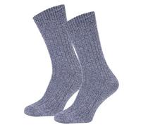 Opi and Max 3 oder 12 Paar Norweger Rillen Socken - GOTS-zertifizierte Baumwollsocken, 90% Bio-Baumwolle, Unisex für Männer & Frauen - Bequeme, Strapazierfähige Alltagssocken Blau Mouline 36-40