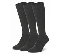 Opi and Max Socken Fuer Damen Herren 3 oder 12 Paar Kniestrümpfe aus 98% Bio-Baumwolle GOTS zertifizierte Schwarz 36-40