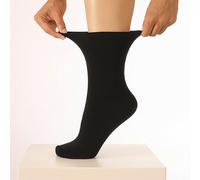 Opi and Max Socken Fuer Herren Damen 3 oder 12 Paar Diabetikersocken ohne Gummi - Rollrand Socken aus 98% Bio-Baumwolle, GOTS-zertifiziert - Bequeme, atmungsaktive Baumwollsocken für Damen & Herren Sc