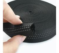 OPica 2/5/10 m 25 mm Doppellagiges hohles Polyester-Gurtband mit reflektierenden Streifen, Schlauchband für Band, Taschengurt, Nähen, Schrägband