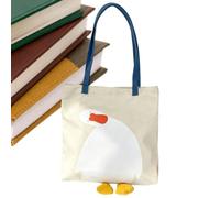 Opilroyn Canvas Shoulder Bag - 37x37cm Shopping Tote, Student Carry Bag | Cartoon Grocery Hand Bag for Students Adults Commuting Vacation Shopping Dating Textbooks