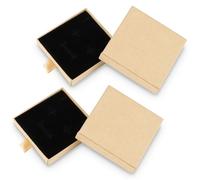 Opopark 2 Stücke Schmuck Box Schmuckkasten Schmuckschatulle Schmuck Organizers Schmuckaufbewahrung Schmuckbox Schachtel Geschenkbox für Armbänder Armreife Schmuck Geschenk(Hellbraun)