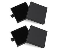 Opopark 2 Stücke Schmuck Box Schmuckkasten Schmuckschatulle Schmuck Organizers Schmuckaufbewahrung Schmuckbox Schachtel Schwarz Geschenkbox für Armbänder Armreife