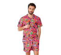 OppoSuits 2-teiliges Hawaii Sommer-Set für Herren - Rick & Morty Sommer-Strandkleidung - Inklusive Kurzarmhemd und Shorts