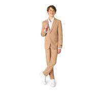 OppoSuits Daily Teens Formal Anzug - Casual Hochzeit und Abschlussball Outfit - Slim Fit - Einschließlich Blazer und Hosen - Braun