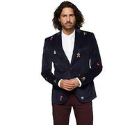 OppoSuits Deluxe Weihnachts-Dinnerjacke für Herren - Weihnachten-Blazer, Marineblau