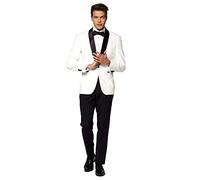 OppoSuits Formales Outfit für Männer - Premium Smoking - Tailliertes Outfit - Weiß und Schwarz - Inklusive Blazer, Hose und Fliege