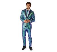OppoSuits Fun Ugly Christmas Suits for Men - Full Suit: Jacket, Pants & Tie, Fancy Fish, 48