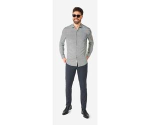 Opposuits Hemd LS Discoballer für Herren | 38 - Silber | Wir machen Party.de |
