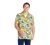 OppoSuits Herren Bowser™ Hawaii Hemd - Kurzärmeliges Nintendo™ Outfit & Party Hemd - Beach Style Button-Up Hemd - Multicolor