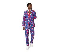 OppoSuits Herren offizieller Superman Man of Tomorrow Slim Fit Anzug Lizenziertes DC Comics Superhelden Kostüm mit Jacke und Hose