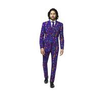 OppoSuits Herren Opposuits Crazy Prom Suits For Men - Doodle Dude Comes With Jacket, Pants And Tie in Funny Designs Herrenanzug, Doodle Dude, 54 EU