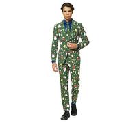 OppoSuits Herren Opposuits Fun Ugly Christmas Suits For Men Santaboss Full Suit: Jacket, Pants & Tie Herrenanzug, Santaboss, 60 EU