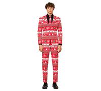 OppoSuits Herren Opposuits Fun Ugly Christmas Suits For Men Winter Wonderland Full Suit: Jacket, Pants & Tie Herrenanzug, Winter Wonderland, 46 EU