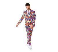 OppoSuits Herren Sesamstraße™ Anzug - Offizieller Anzug - Slim Fit - inklusive Blazer, Hose und Krawatte - Multicolor