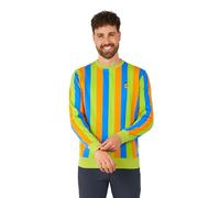 OppoSuits Herren Sesamstraße Pullover - Offizieller Bert™ Pullover - Slim Fit - Pullover Sweatshirt - Multicolor - Langarm - Rundhalsausschnitt