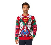OppoSuits Herren Superman Weihnachtspullover - Offiziell lizenzierter DC Comics Man of Steel“ Holiday-Strick - Festlicher Superhelden-Pullover
