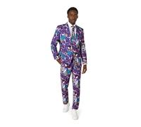 OppoSuits Herrenanzug - Offizieller Pokémon-Geist-Typen-Anzug - Slim Fit - Mehrfarbig - Inklusive Sakko, Hose und Krawatte