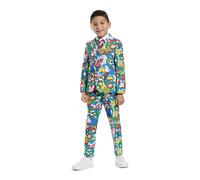 OppoSuits Jungen-Super-Mario-Anzug - Nintendo-Outfit - Inklusive Blazer, Hose und Krawatte - Mehrfarbig