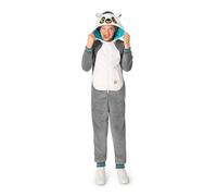 OppoSuits Kinder Einteiliger Pyjamas - Tier-Strampler - Lemur Onesie - Grau