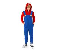 OppoSuits Kinder Mario Onesie - Nintendo Einteilige Pyjamas - Loose Fit - Inklusive Taschen - Blau