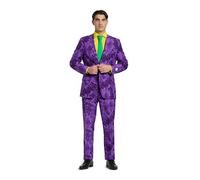 OppoSuits Konzessioniert Superheld Halloween Anzüge für Herren - Komplettes Set: Jackett, Hose und Krawatte,violett ,52