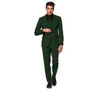 OppoSuits Modisch Party Einfarbige Anzüge für Herren - Mit Jackett, Hose und Krawatte, Grün (Glorious Green), 52