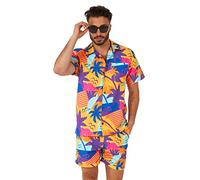 OppoSuits Palm Power Sommer Set - Größe: XXL - Kurzer Sommer-Anzug mit Motiv - Lustiger Beach-Party-Dress