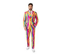 OppoSuits Rainbow Glaze Herrenanzug - Perfekt für Stolz - Rainbow Pride - Inklusive Blazer, Hose und Krawatte